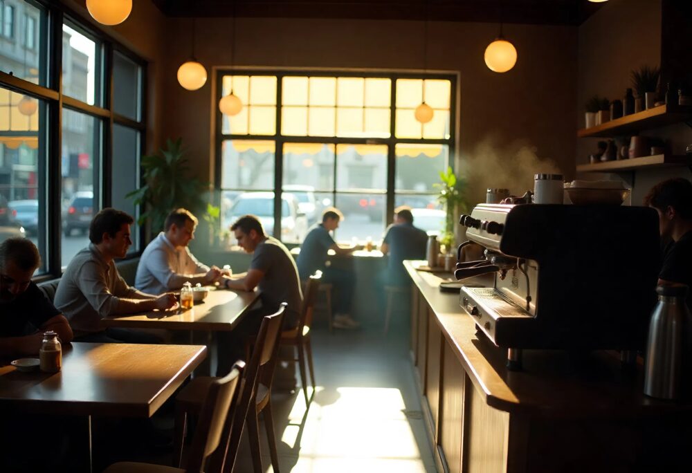Een dakloze kwam ons café binnen en vroeg om een kop koffie: enkele uren later zat hij in eerste klas bij mij