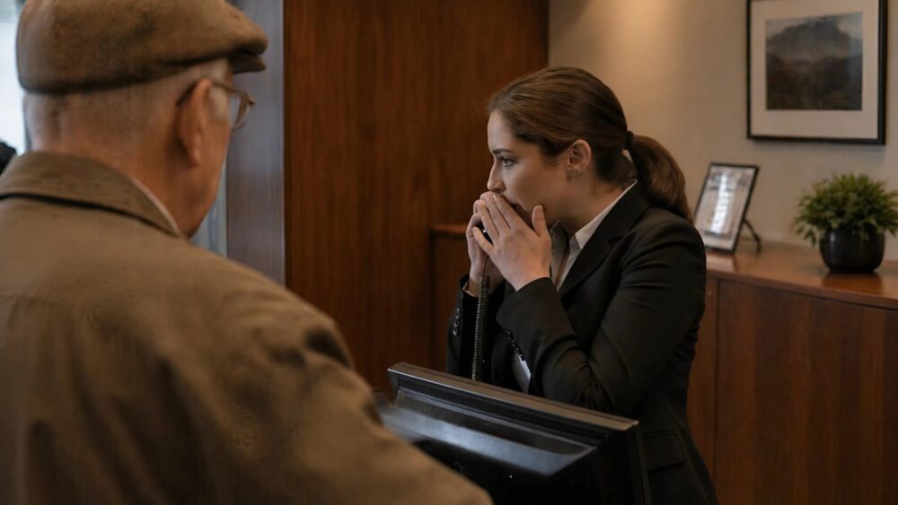Om mijn secretaresse te testen, vermomde ik mezelf als een oudere persoon en ging ik mijn bank binnen om 400.000 dollar op te nemen: wat ik hoorde liet me sprakeloos achter