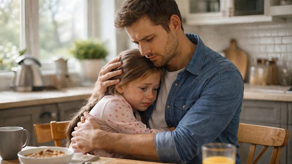 “Alsjeblieft papa, ga niet… anders neemt oma me weer mee naar die plek…”, zei mijn dochter huilend tegen me, terwijl ik op zakenreis moest: ik deed alsof ik vertrok om hen in het geheim te kunnen volgen en wat ik ontdekte liet me sprakeloos achter