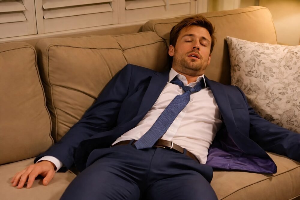 Toen mijn man alleen naar het bedrijfsfeest ging, schreef ik op zijn rug: “Dit is mijn man, als je hem aanraakt, moet je betalen!”