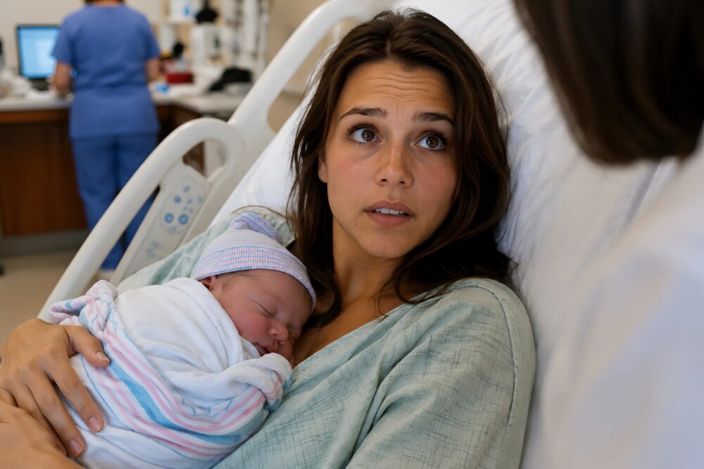 Ik besloot draagmoeder te worden voor mijn zus, maar toen de baby geboren werd en mijn moeder hem zag, verstijfde ze en fluisterde ze: “Oh nee… het gebeurt weer”