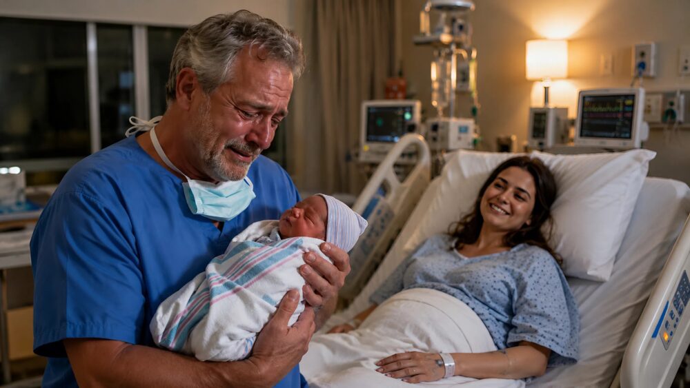 Ze kwam alleen naar het ziekenhuis, zonder iemand die haar begeleidde bij de bevalling: en zodra haar baby geboren was, keek de arts haar één keer aan en merkte iets op dat hem deed huilen