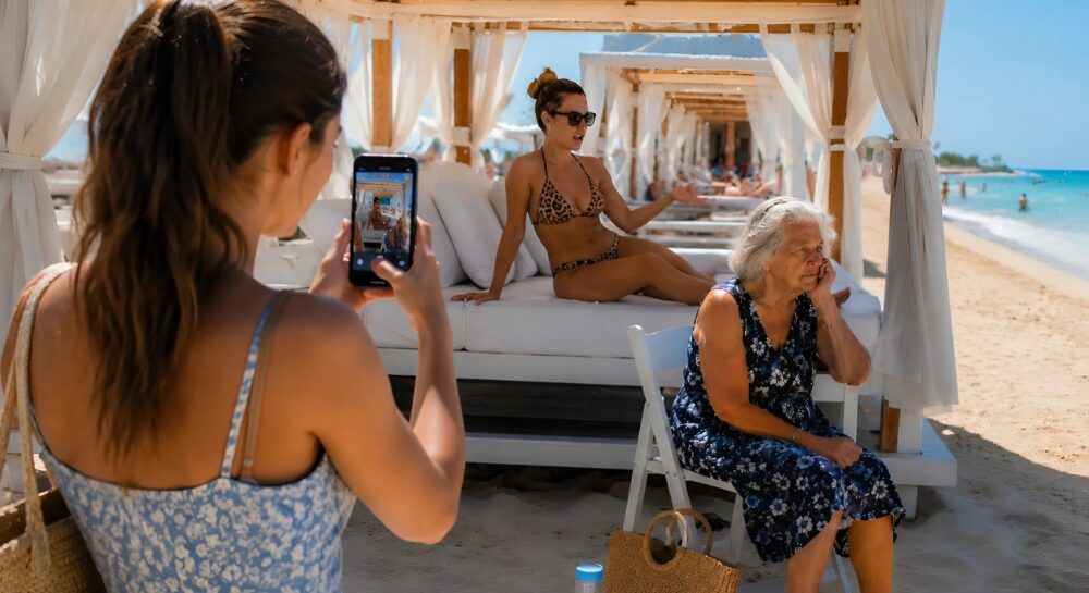 Een arrogante vrouw joeg mijn oma weg van haar privéplek en beweerde dat oudere mensen het beste uitzicht niet verdienden: na wat ik deed, kreeg ze enorm spijt van haar woorden