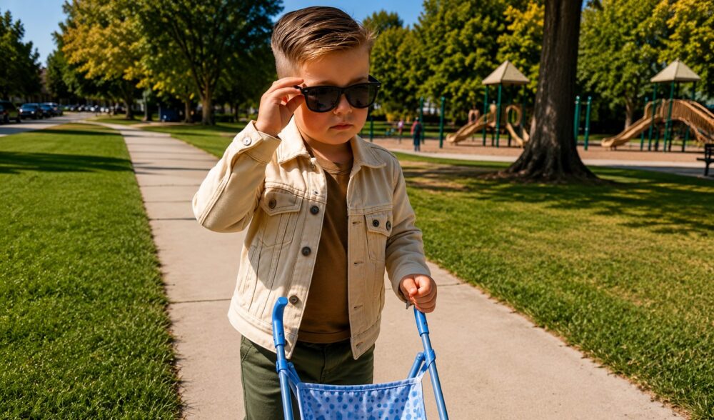 De kinderen maakten mijn 6-jarige zoon belachelijk omdat hij met een poppenwagen rondliep: ik wilde ingrijpen om hem te beschermen, maar zijn antwoord liet iedereen sprakeloos achter
