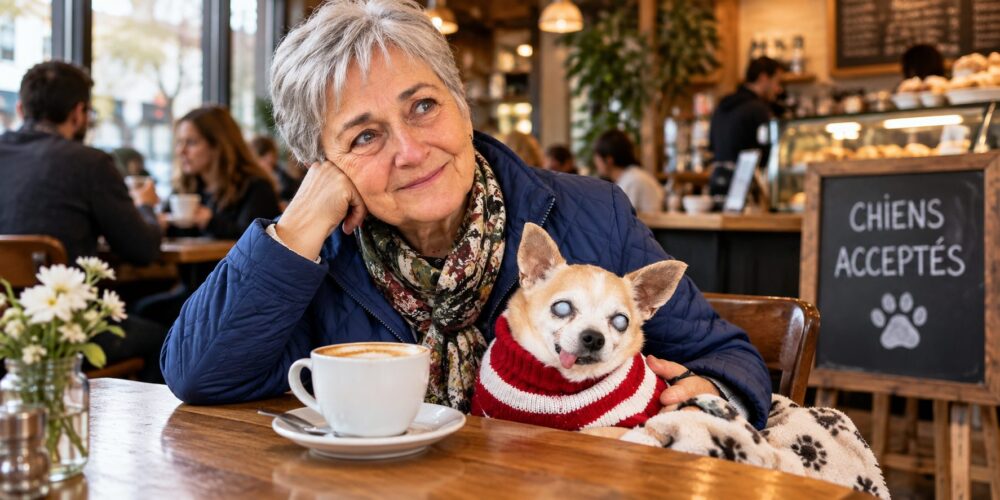 De eigenaar van een café zette me samen met mijn blinde hond buiten omdat ik slechts één kop koffie had besteld